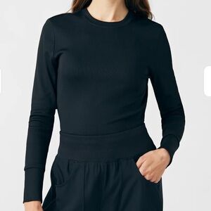 NWOT Landau Forward Rib Crewneck Long Sleeve XS